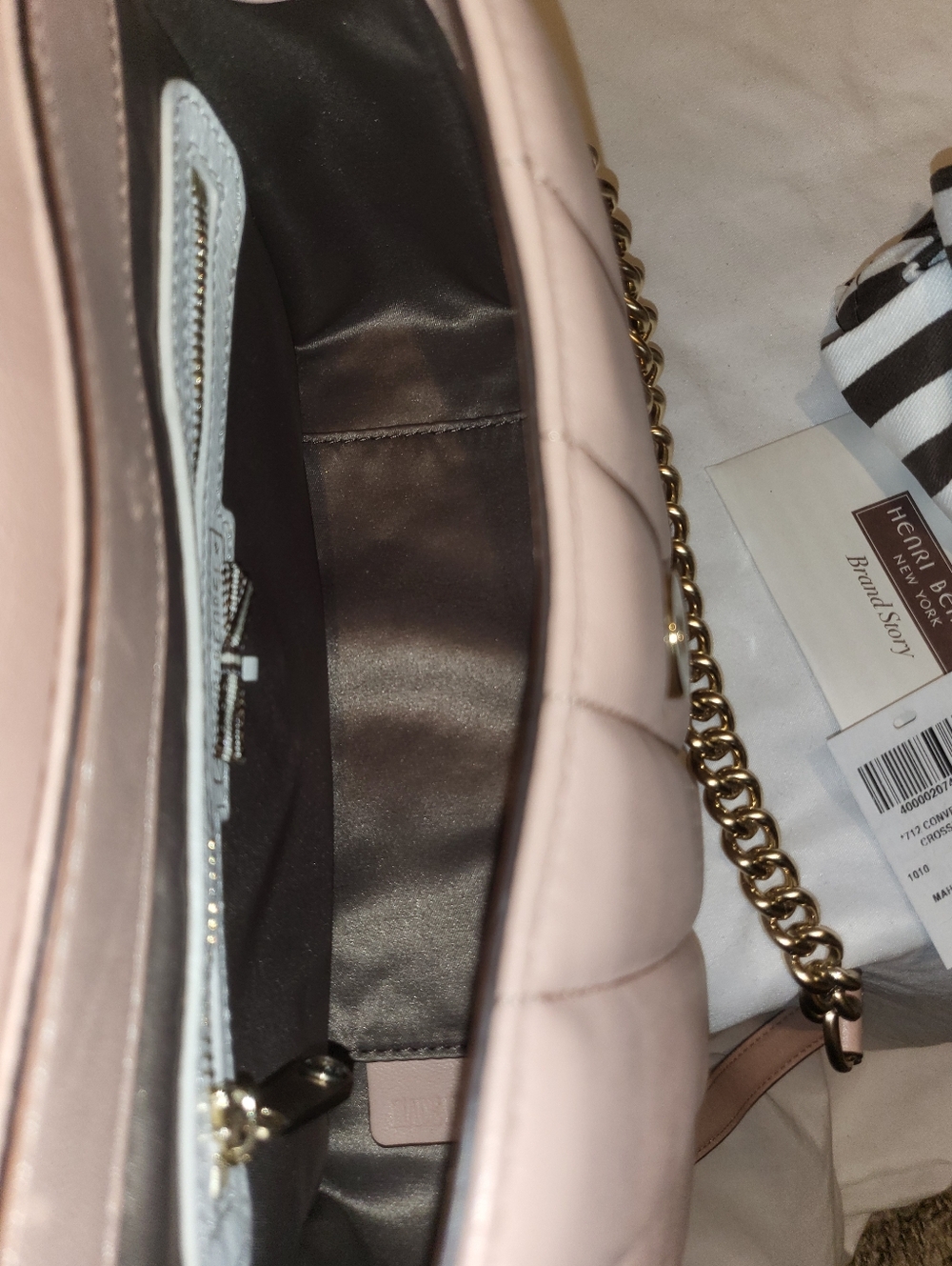 henri bendel Quilted Shoulder Bag in Blush Pink - Picture 15 of 16